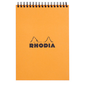 Rhodia Classic Wirebound Notepad - Large - Orange - Lined